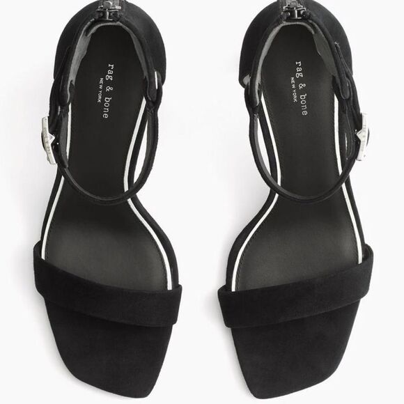 BNIB Rag & Bone Ellis Sandal In Black Suede Sz 39 - Picture 3 of 7